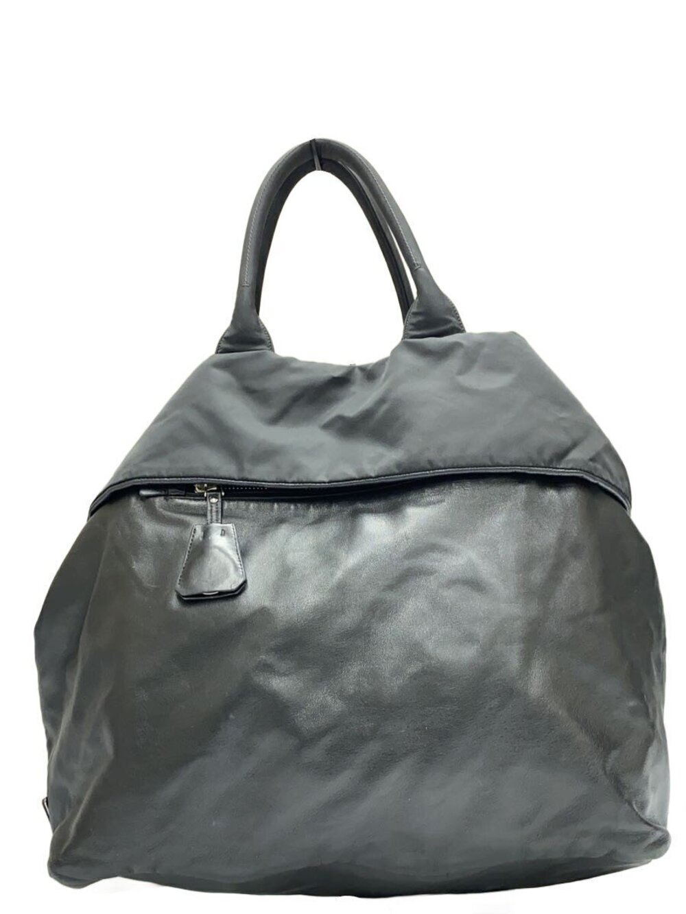 Prada Tote Bag Leather Black Reversible